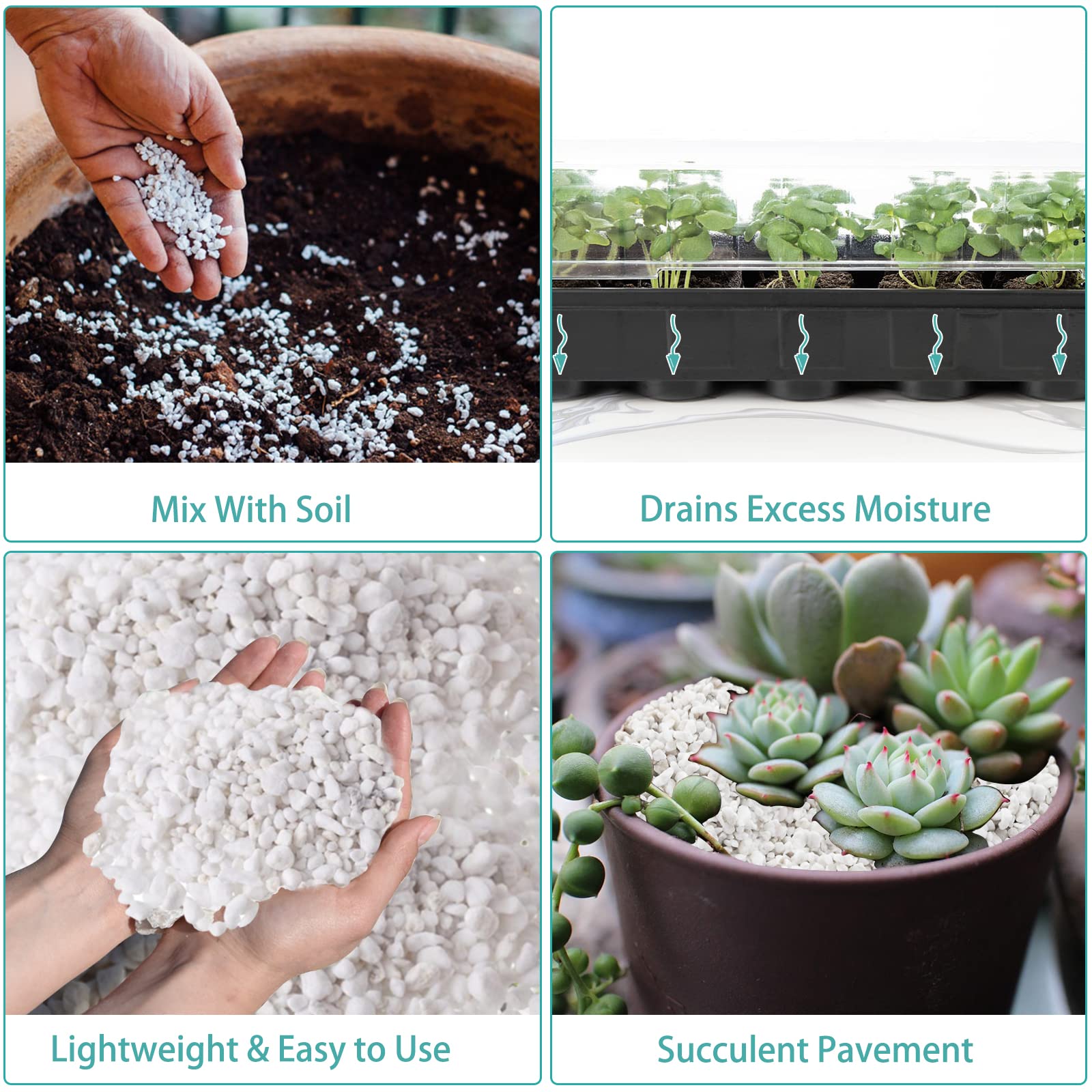 Legigo perlite mixed with potting soil in a plant pot