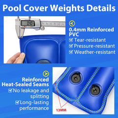 Legigo pool cover water bag showing secure screw cap