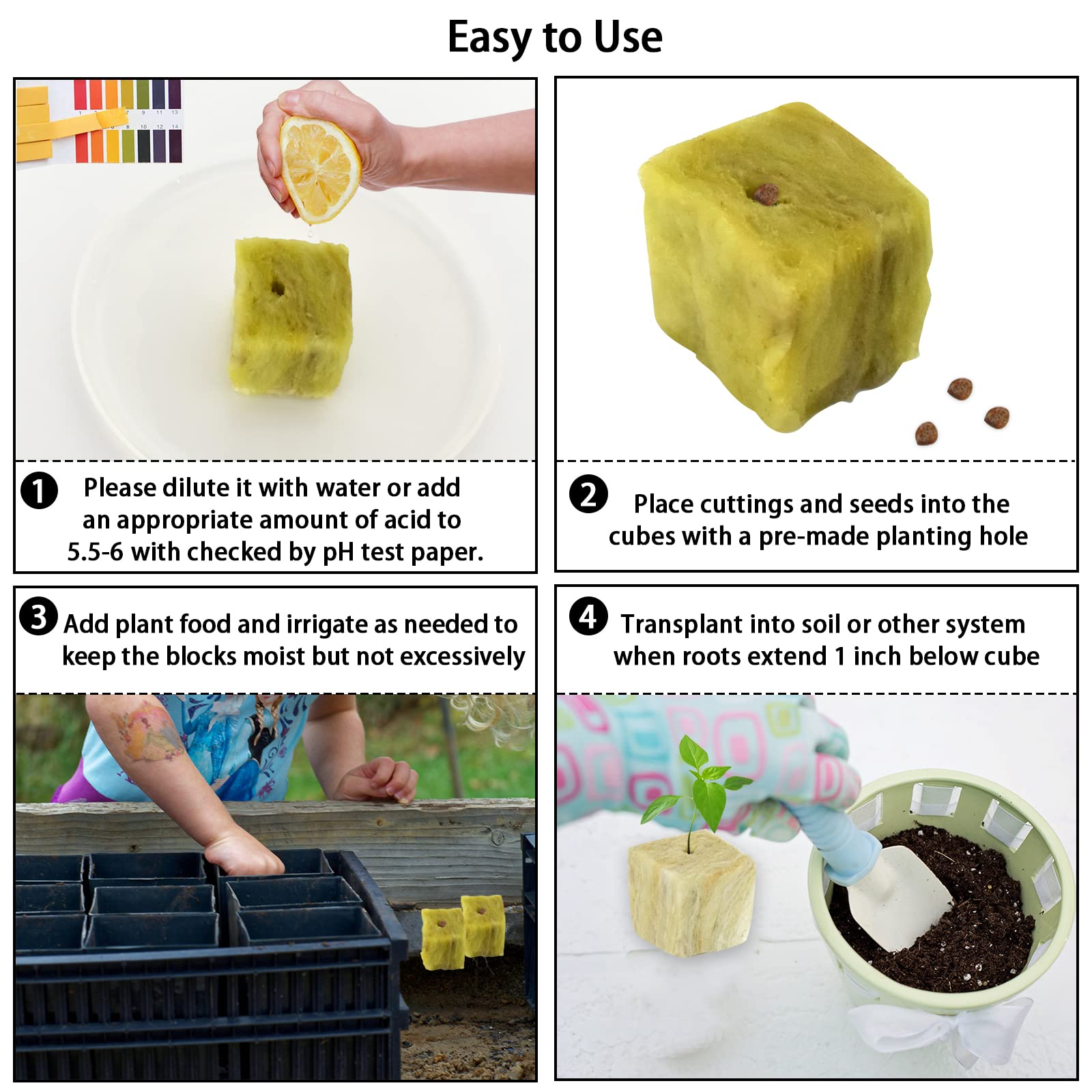 Legigo Rockwool Cubes being used in hydroponic system