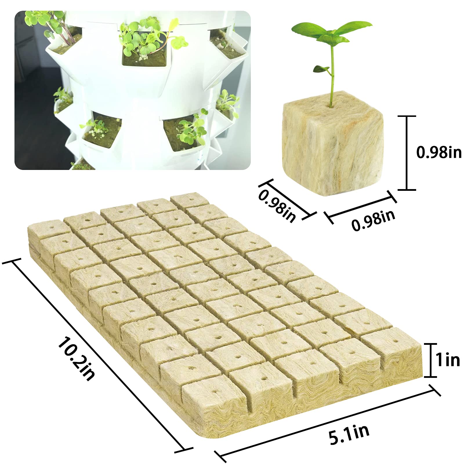 Legigo rockwool cubes pack with 300 plugs displayed