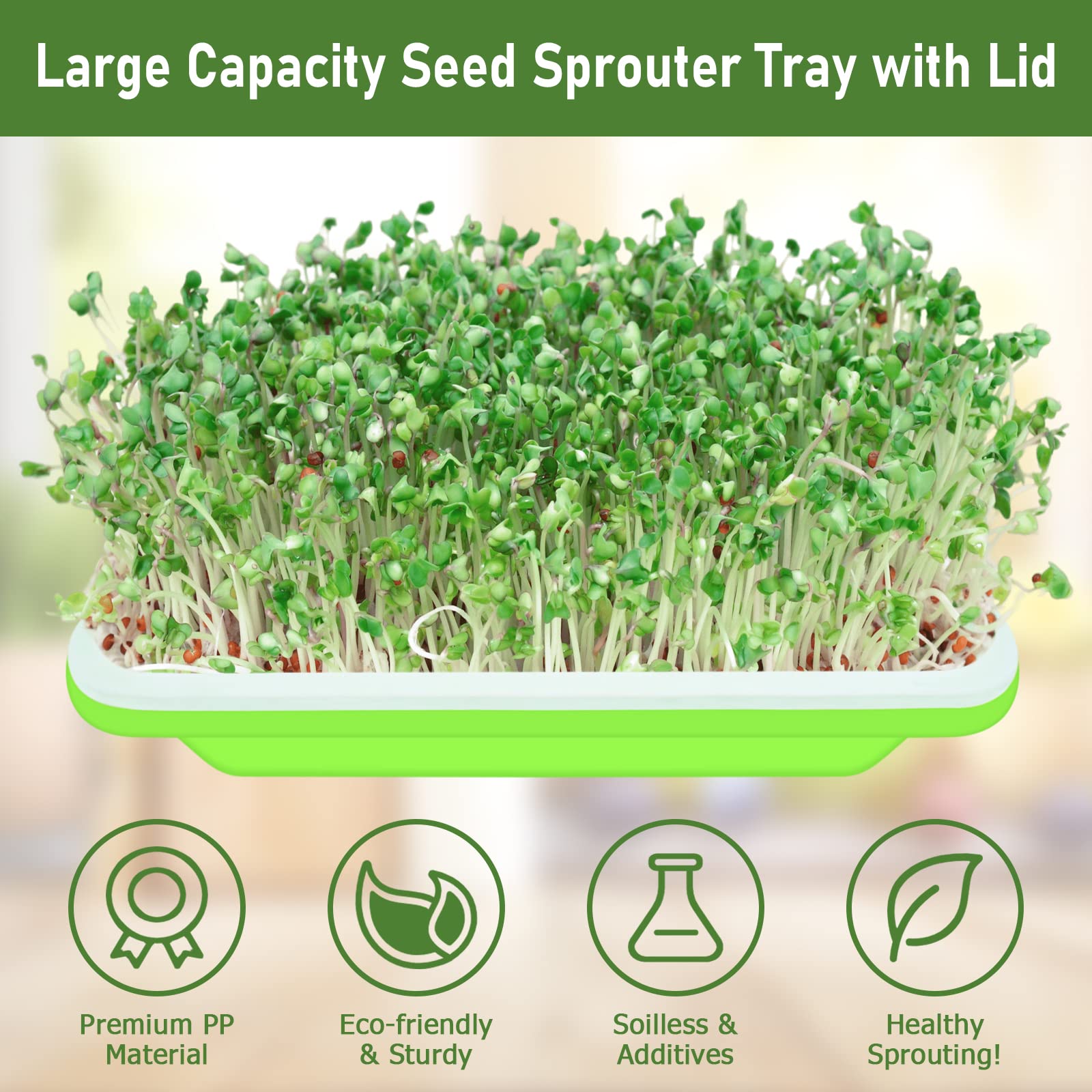 Legigo sprouting trays with transparent lids for easy monitoring