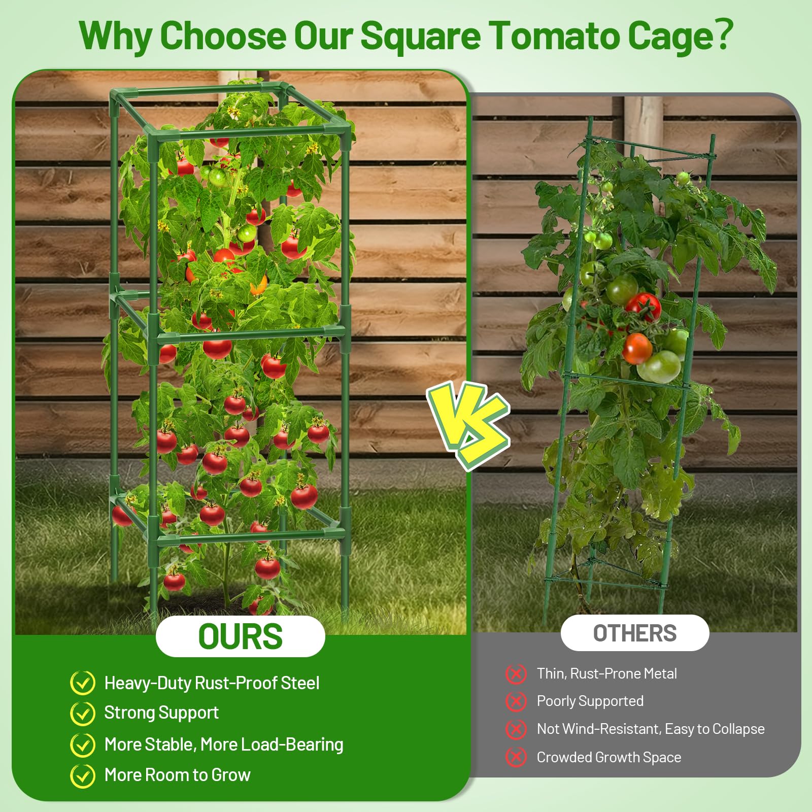 Legigo Tomato Cage in green color in outdoor garden
