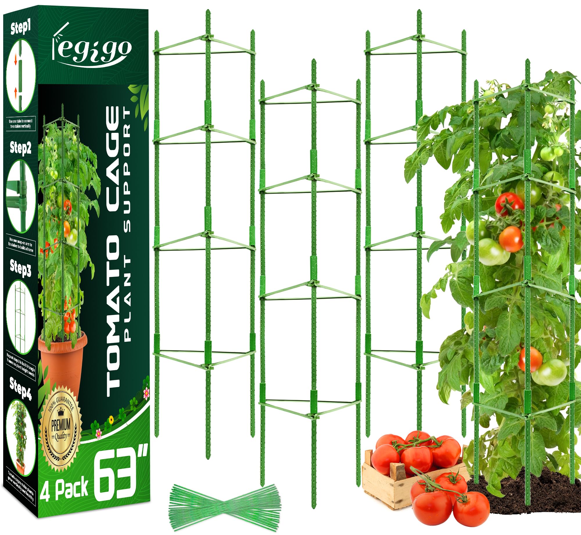 Legigo tomato cage with plant ties included