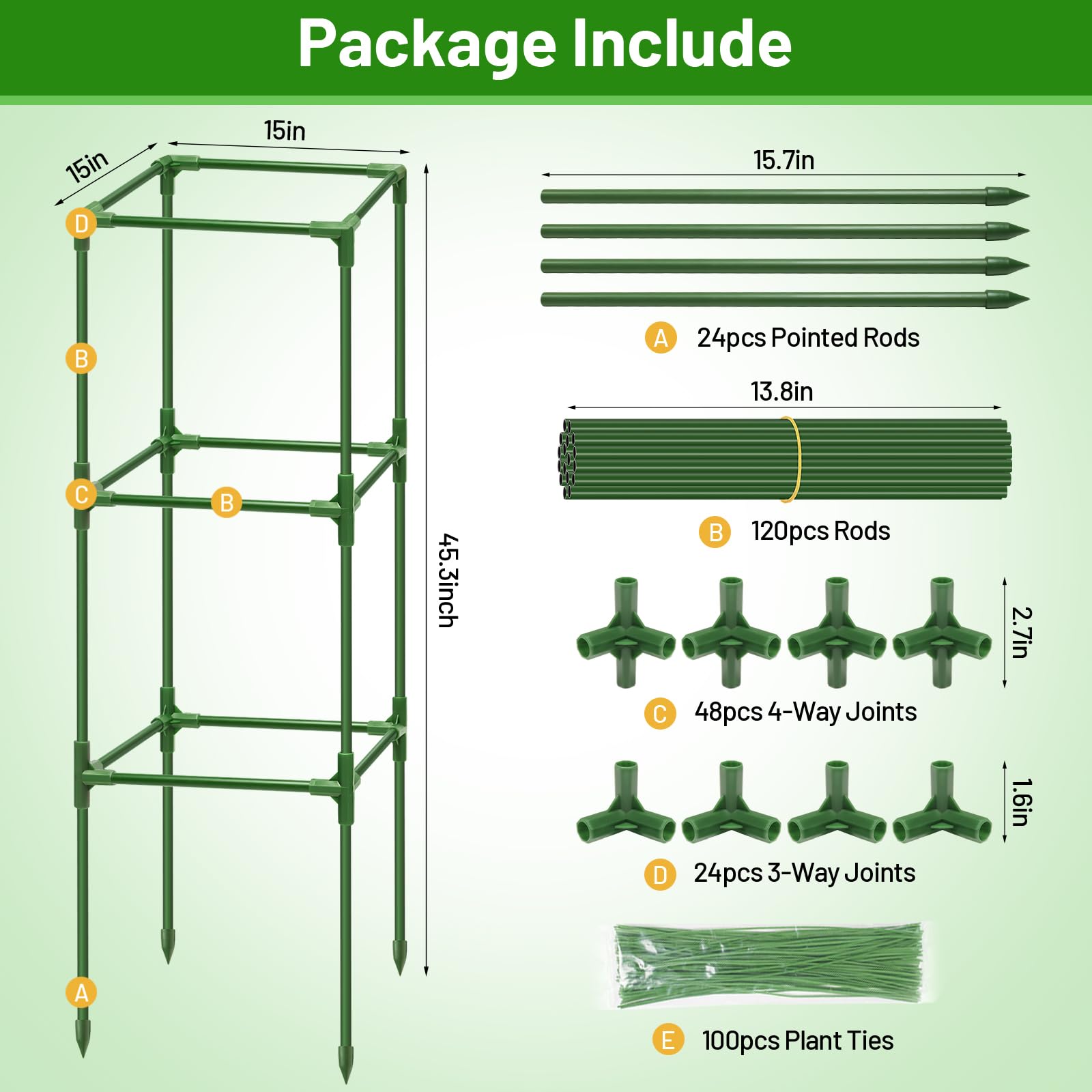 Legigo Tomato Cages disassembled for storage