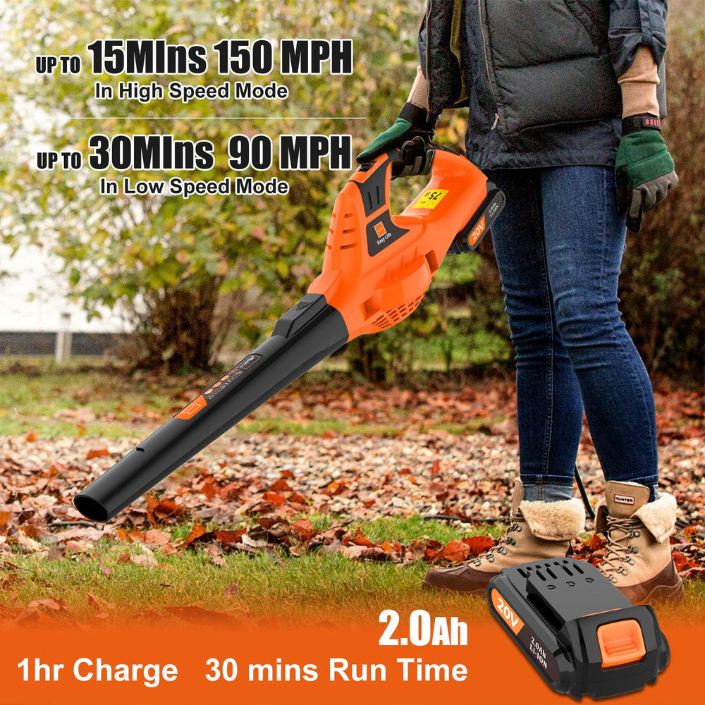 Leisch Life leaf blower side view showing lightweight design