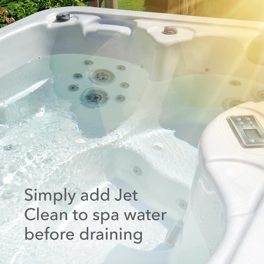 LEISURE TIME Jet Clean Spa Cleaner with hot tub in background