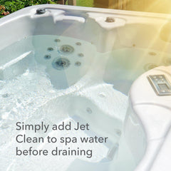 LEISURE TIME Jet Clean Spa Cleaner with hot tub in background