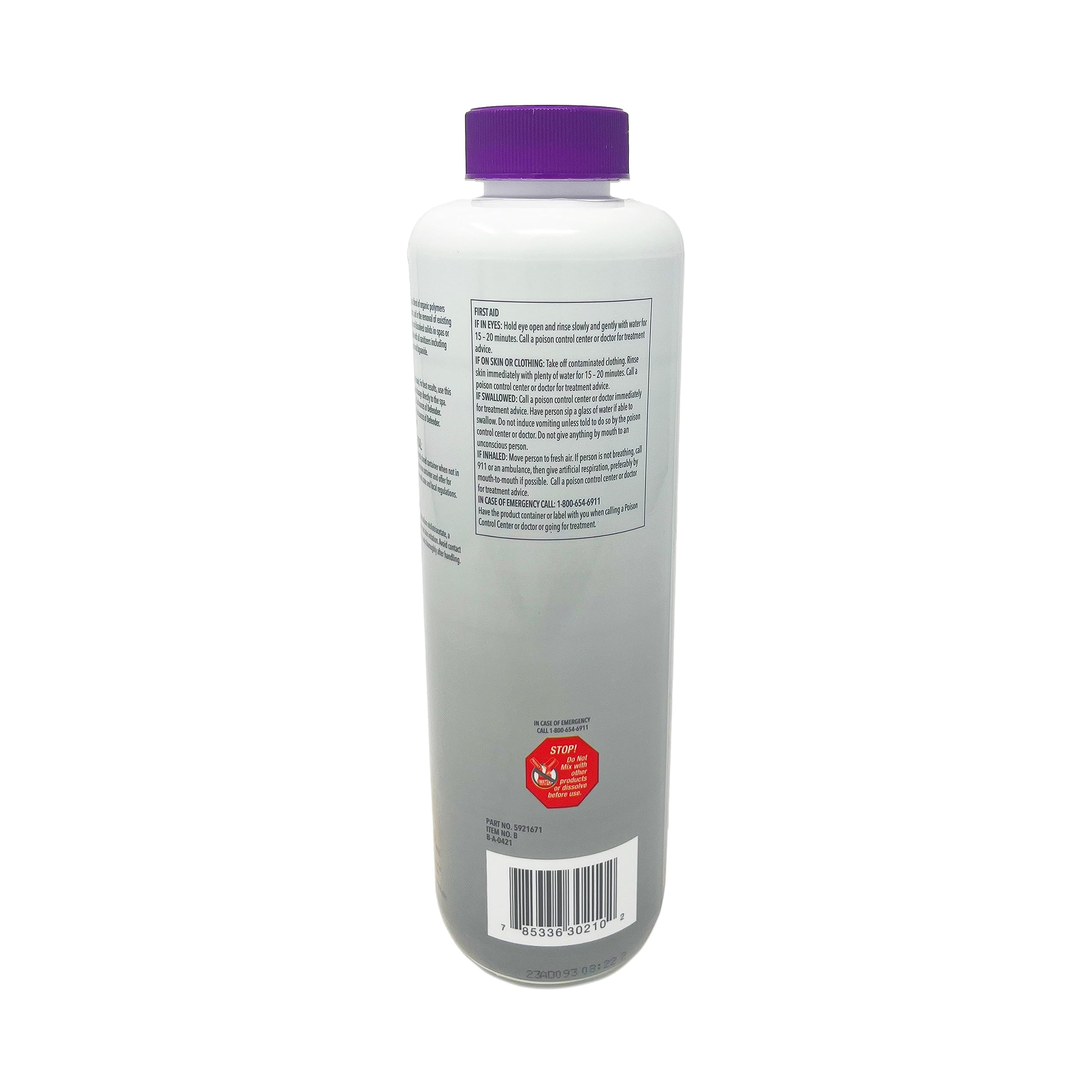 LEISURE TIME Spa Stain and Scale Control Defender detailed instructions on label