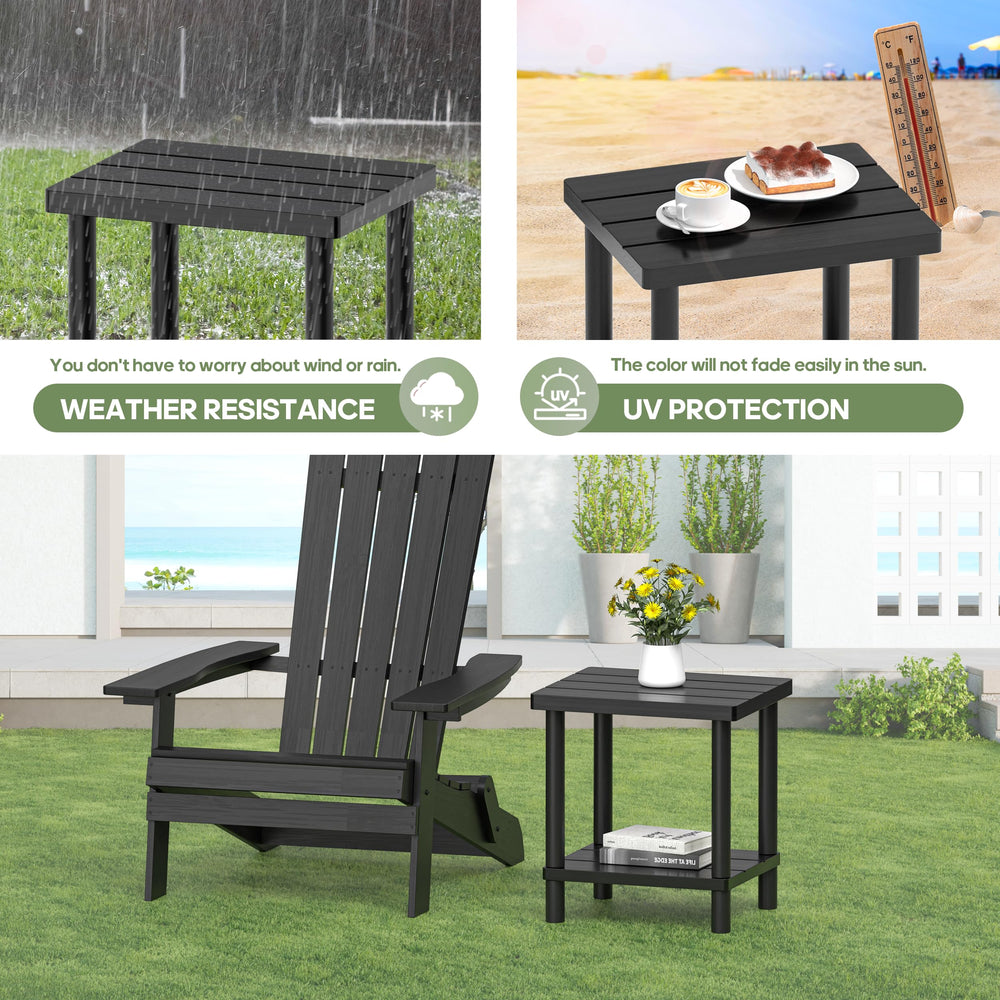 LEJANEOYE Outdoor Side Table assembly components