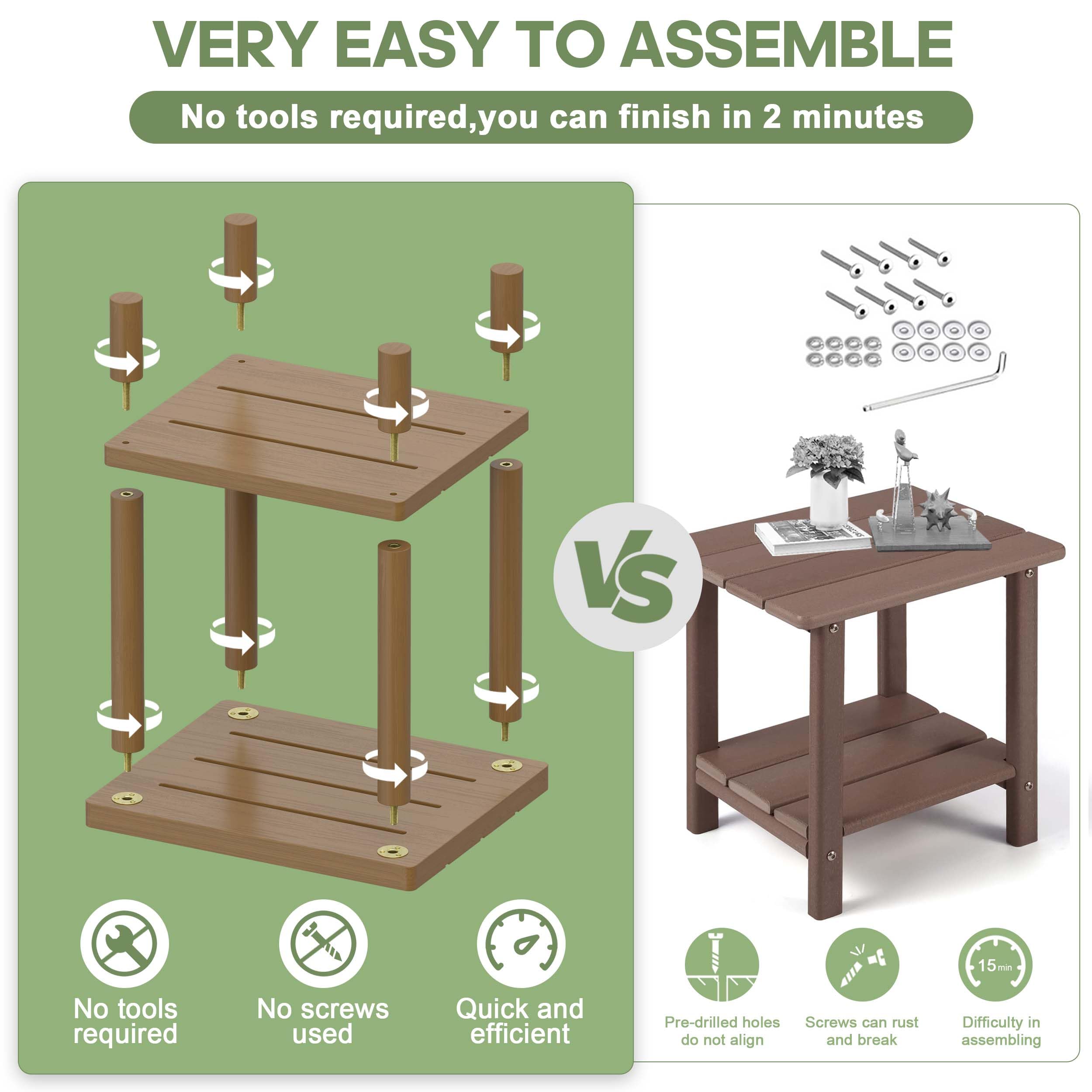 LEJANEOYE outdoor table assembled in a patio setting