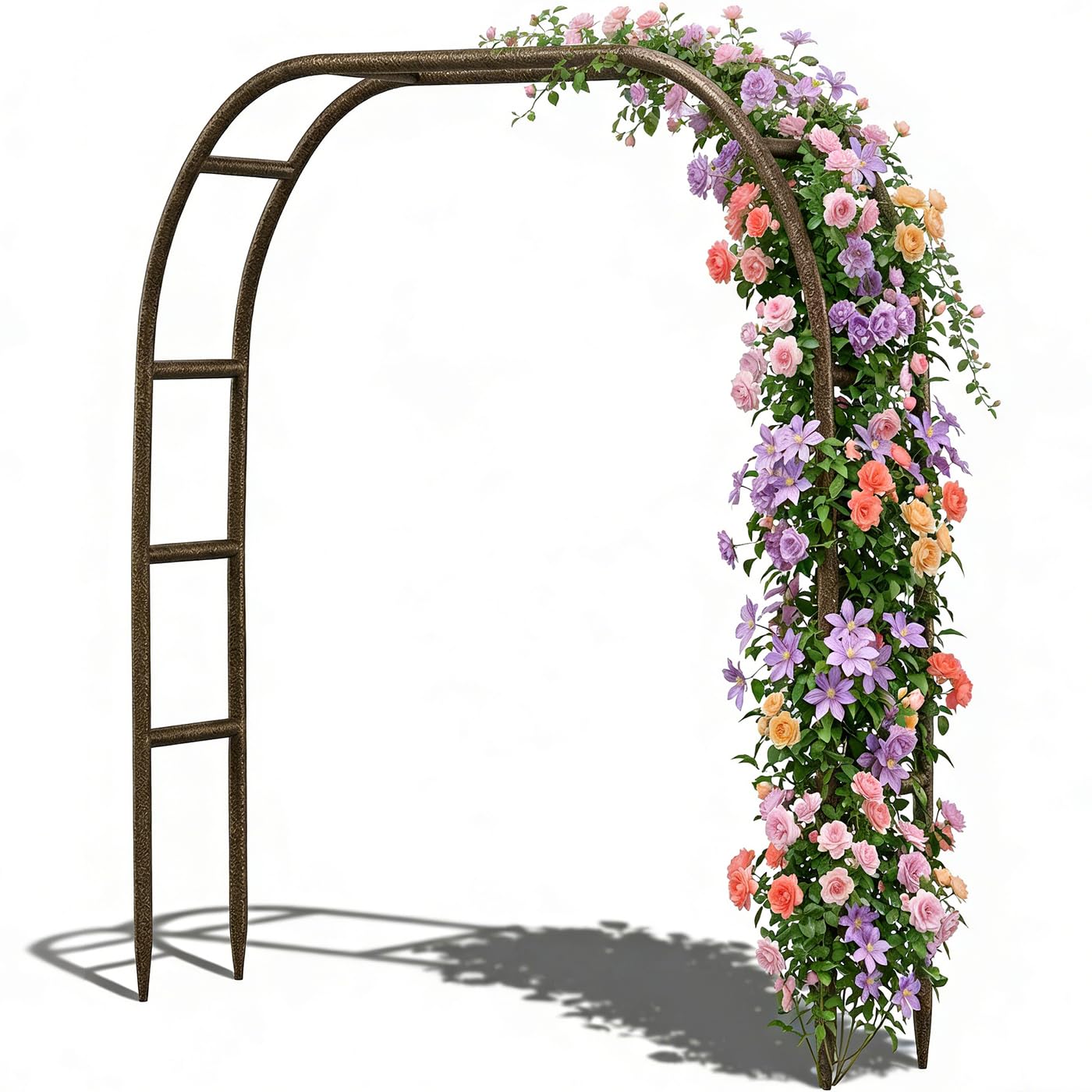 LeJoy Garden Metal Arch 7.8ft high and 5.5ft wide front view