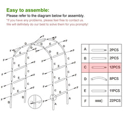 LeJoy Garden Metal Arch assembled in a garden