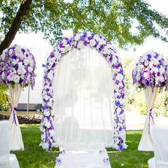 LeJoy Garden Metal Arch side view showcasing white finish