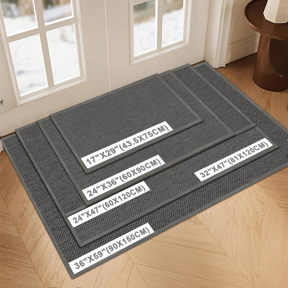 LEKEEPGO Door Mat 24"x47" showing non-slip backing