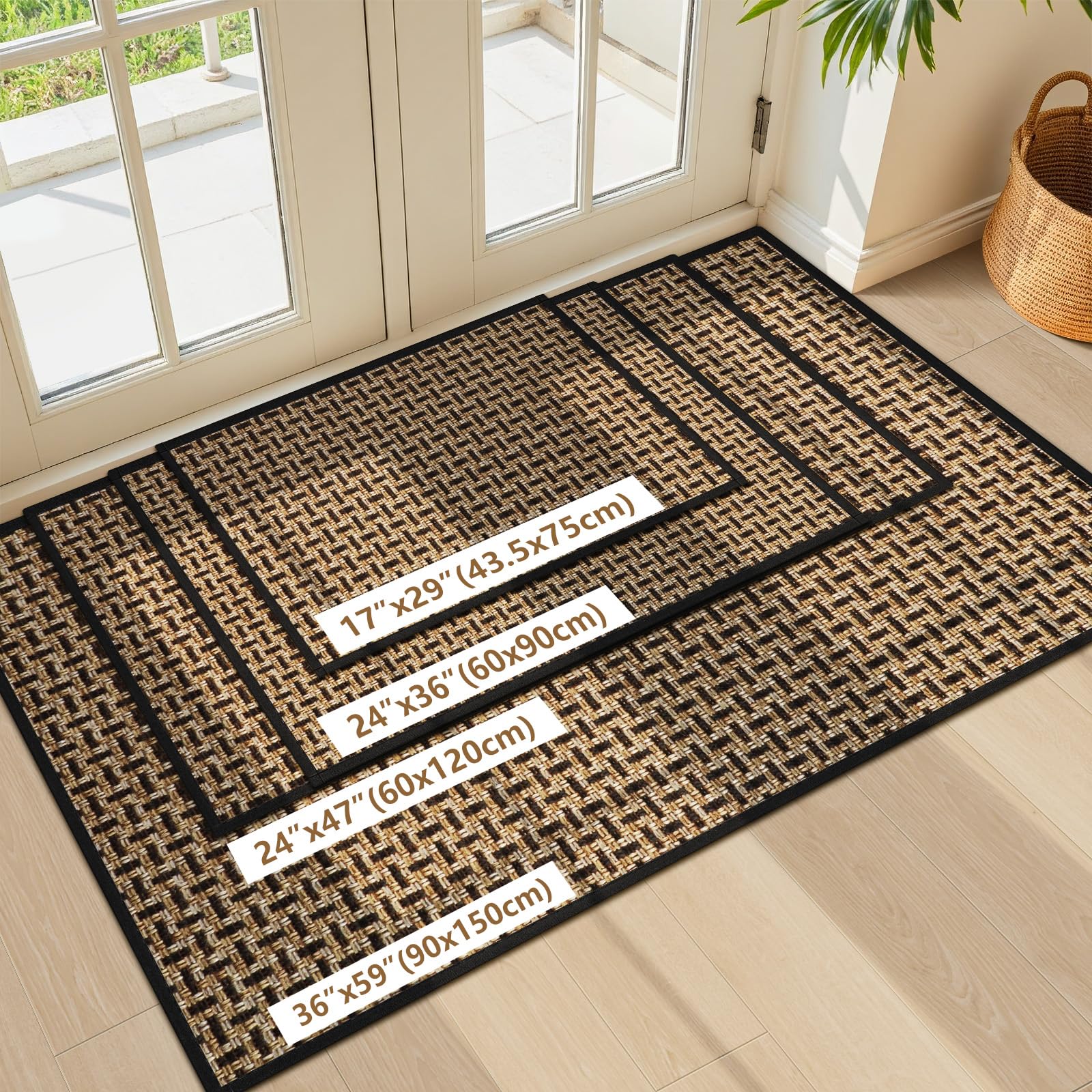 LEKEEPGO Door Mat black colour in a kitchen setting