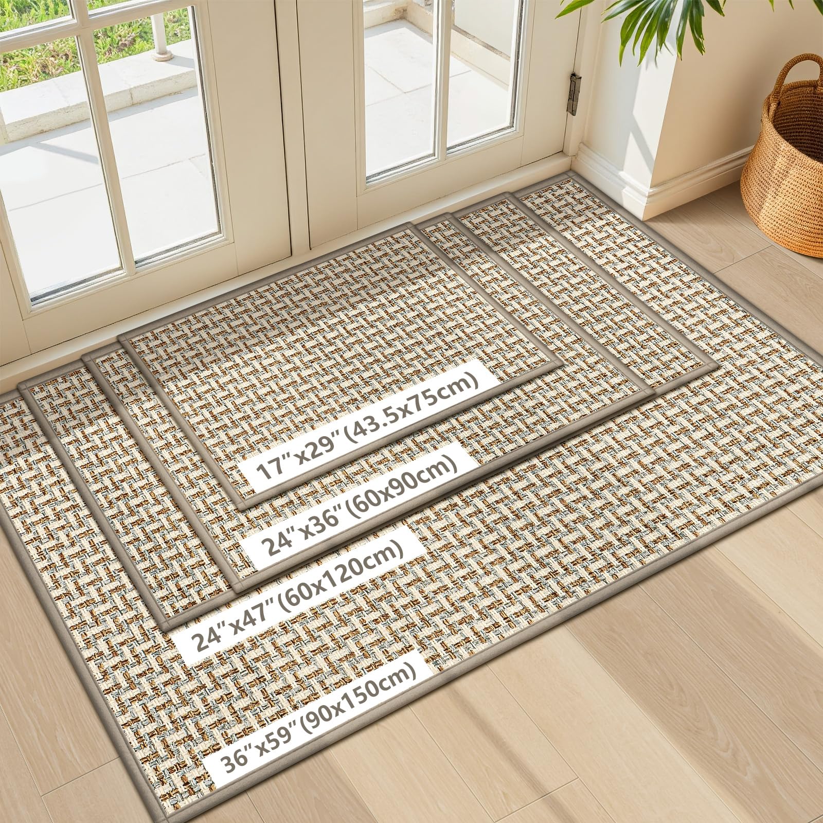 LEKEEPGO Door Mat easy to clean with vacuum