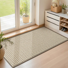 LEKEEPGO Door Mat Indoor Entrance 24"x47" grey front view