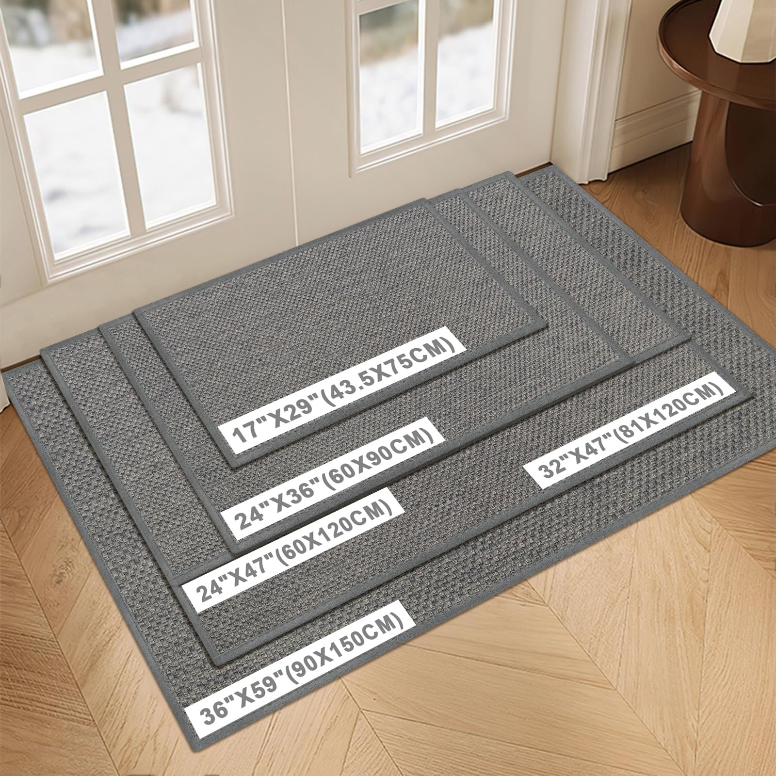 LEKEEPGO Door Mat non-slip backing close-up