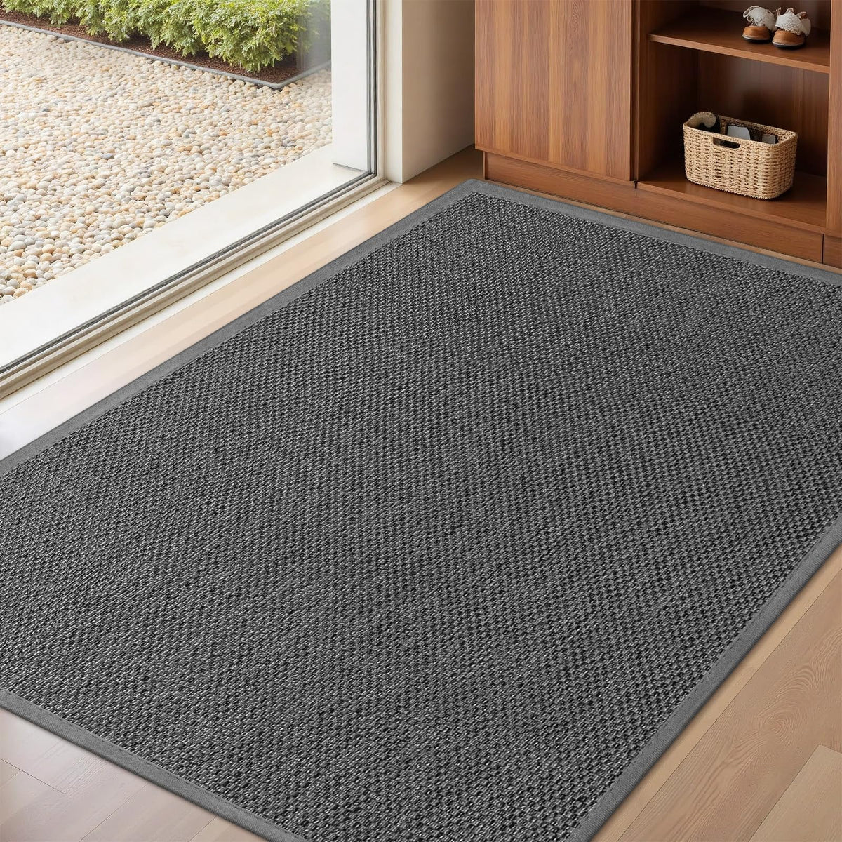 LEKEEPGO large door mat grey front view