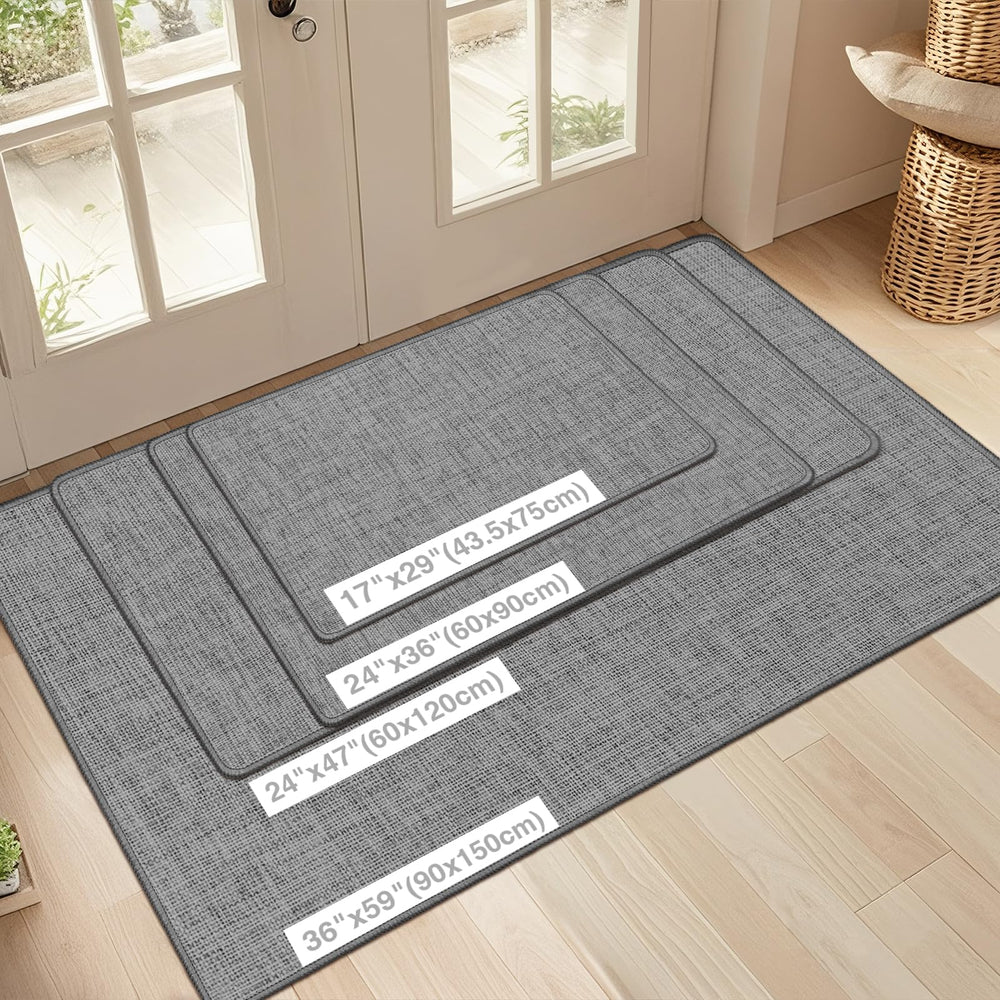 LEKEEPGO Ultra Thin Indoor Door Mat showing non-slip backing