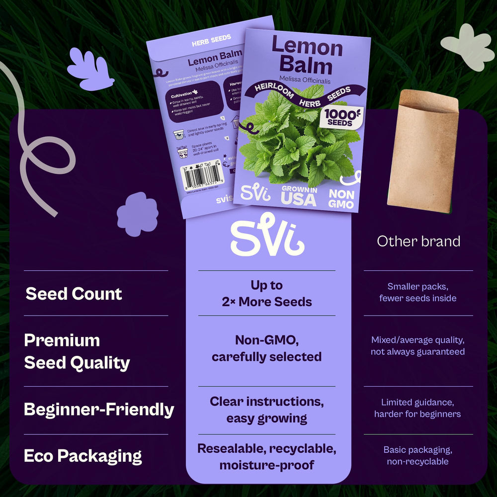 Lemon balm seeds with planting instructions