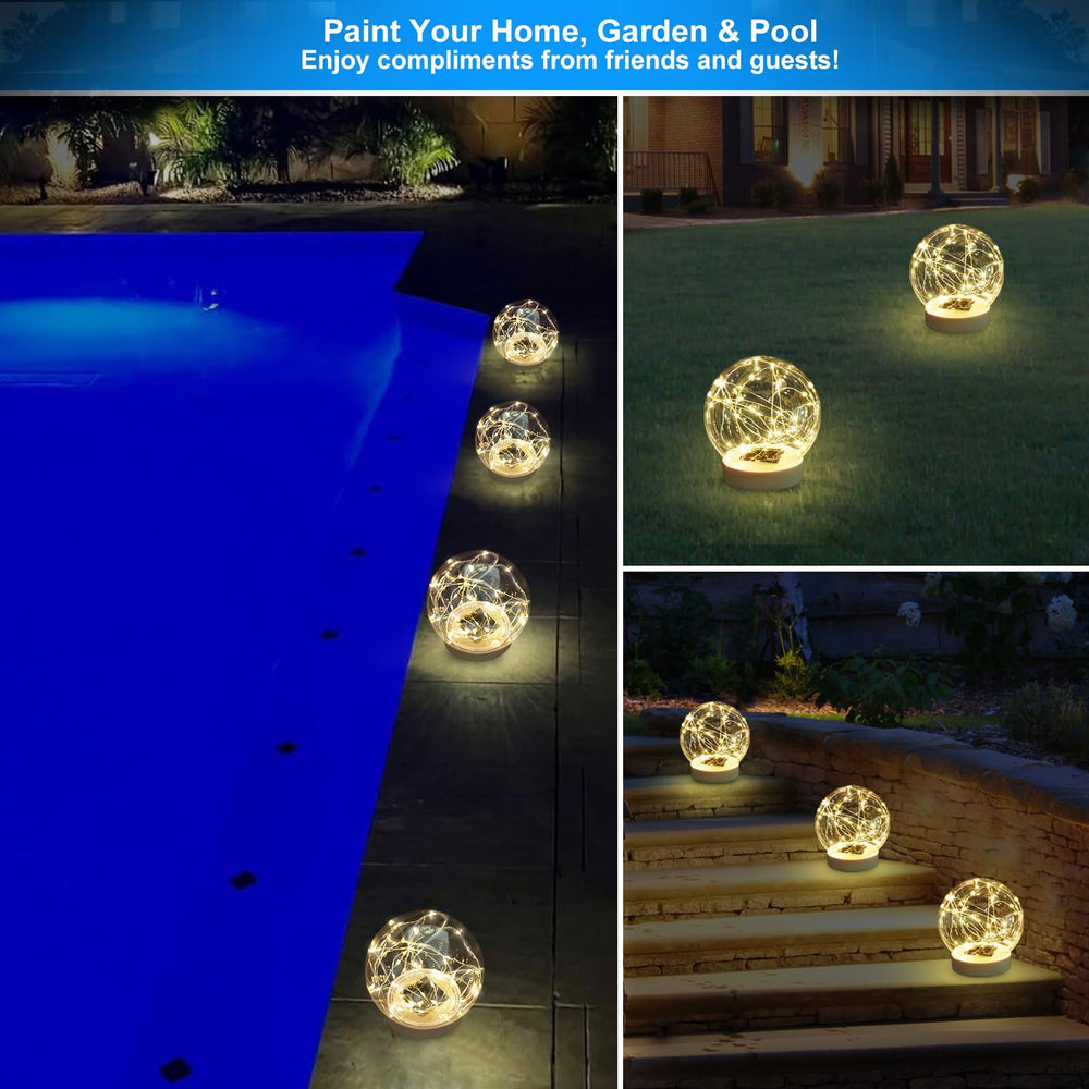 LENONE 6.5 Inch Floating Pool Lights Side View
