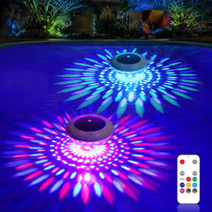 LENONE Floating Pool Light front view, 6.5 inches, white