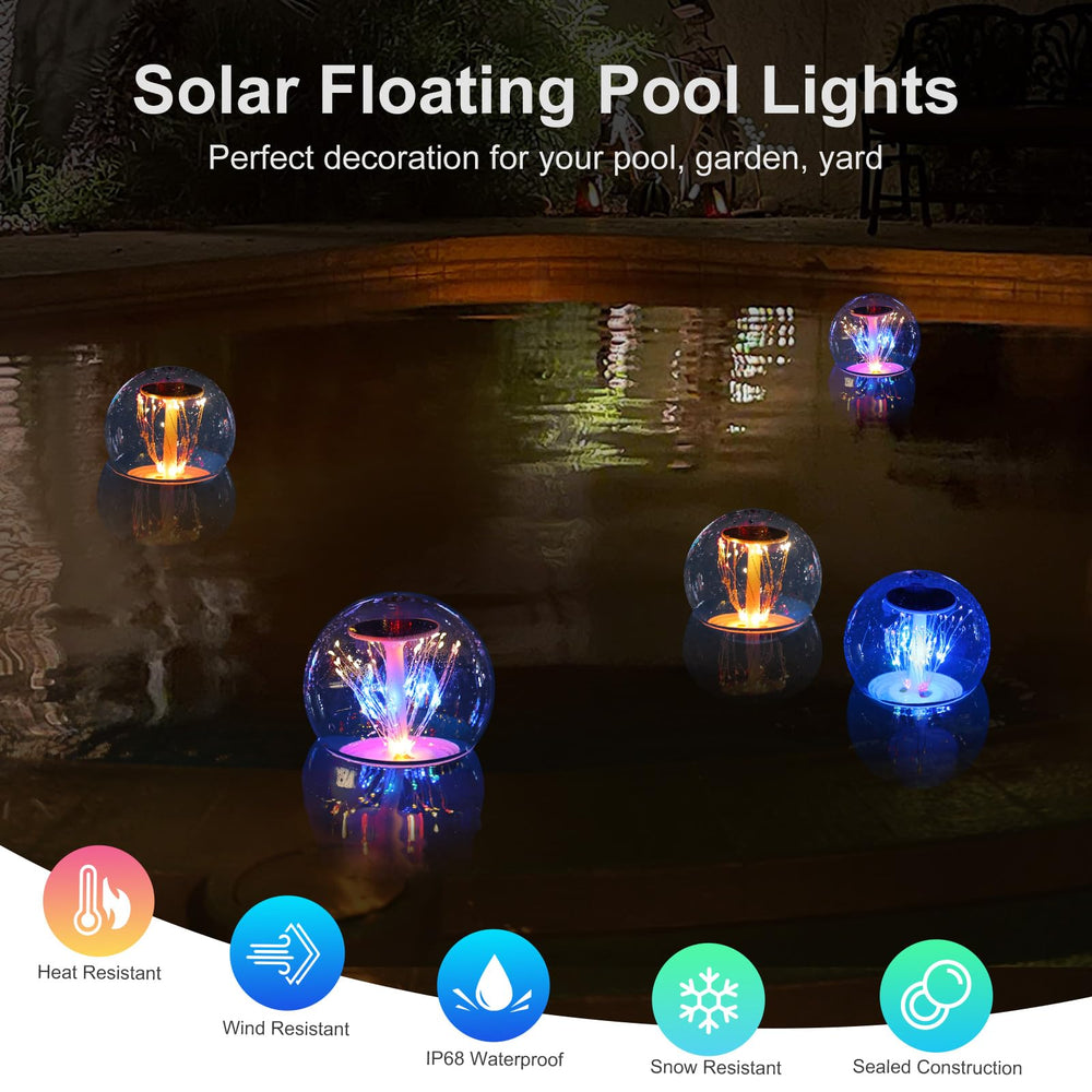 LENONE Floating Pool Light with ON/OFF buttons visible