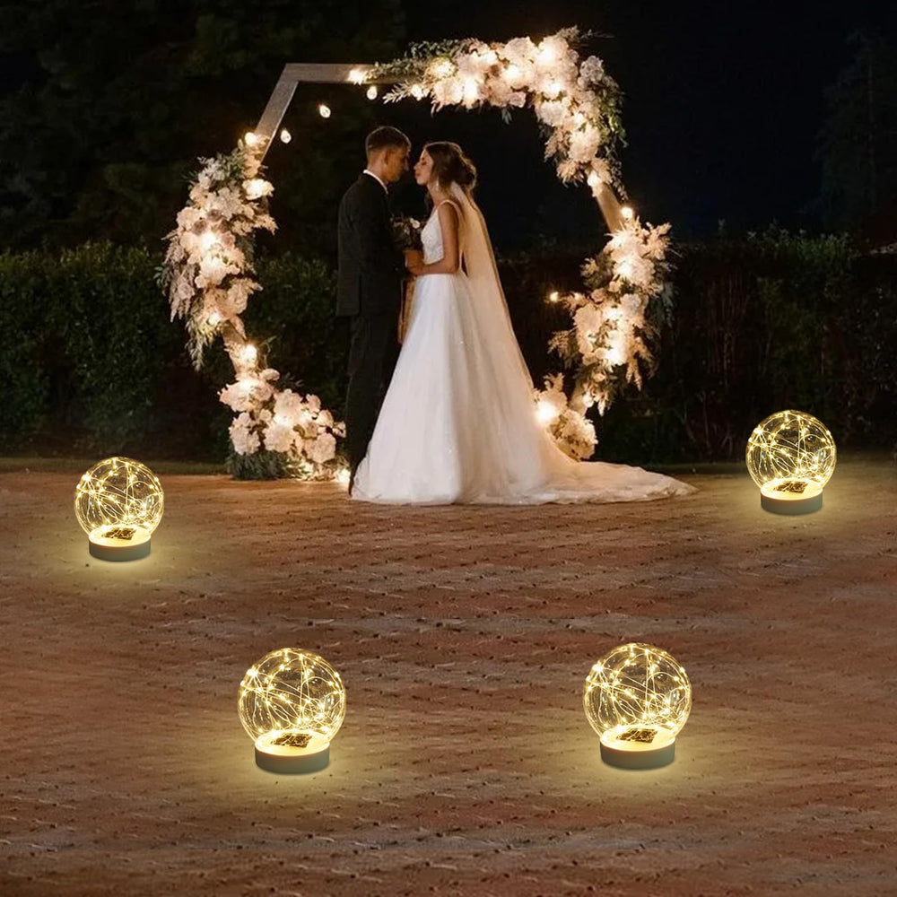 LENONE Floating Pool Lights on Patio Table