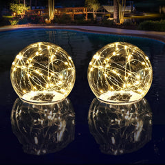 LENONE Floating Pool Lights Warm White Front View