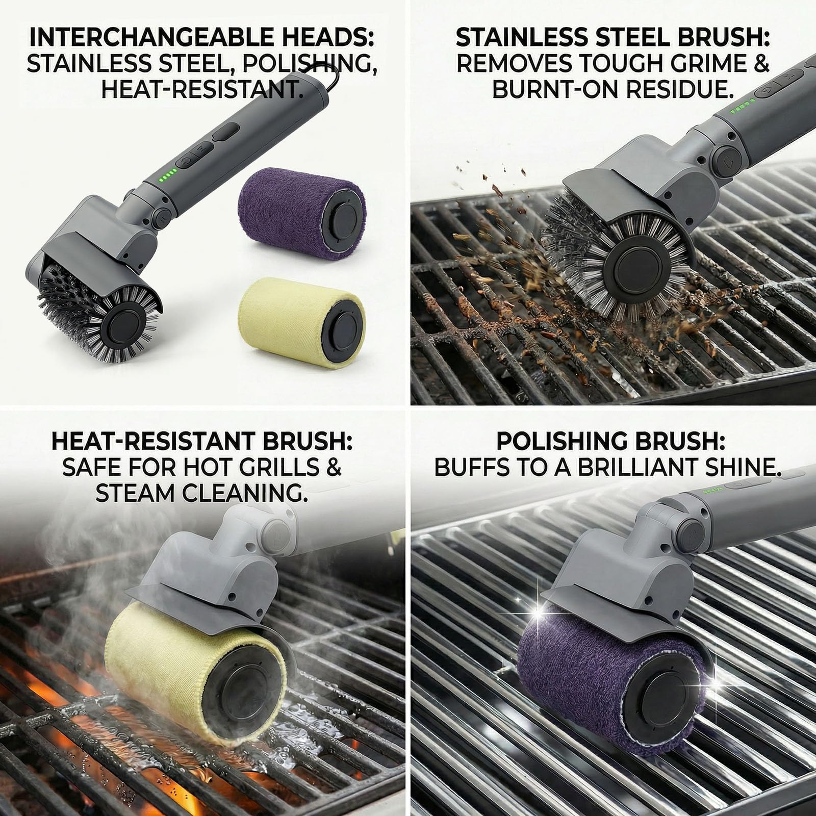 Lenzhan Electric Grill Brush user guide