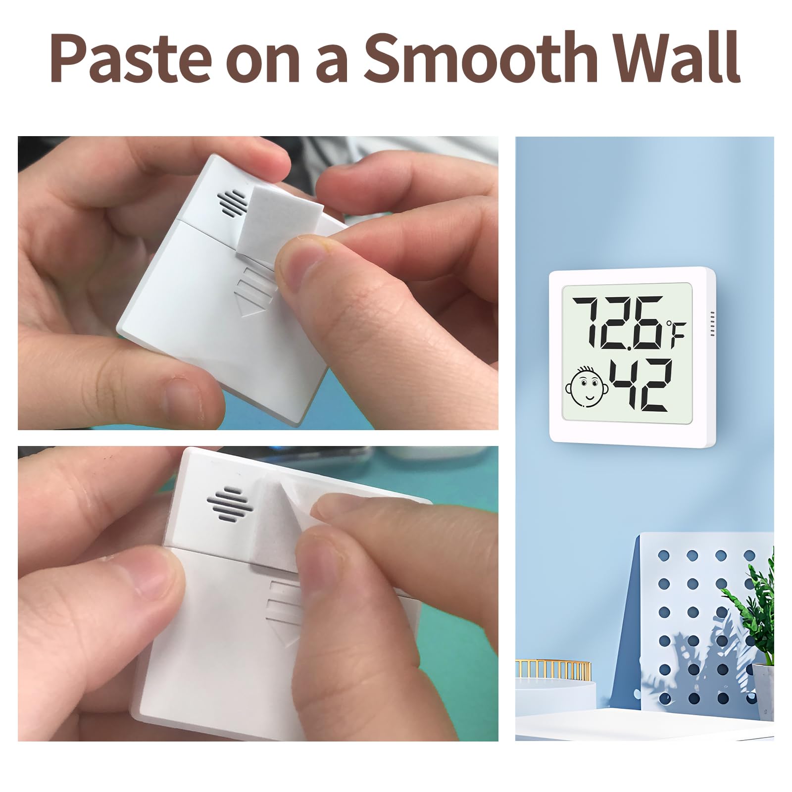 LEOALF Mini Hygrometer with comfort level indicators