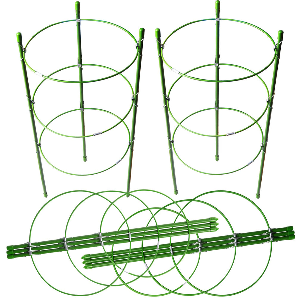 LEOBRO Metal Plant Cages green model front view