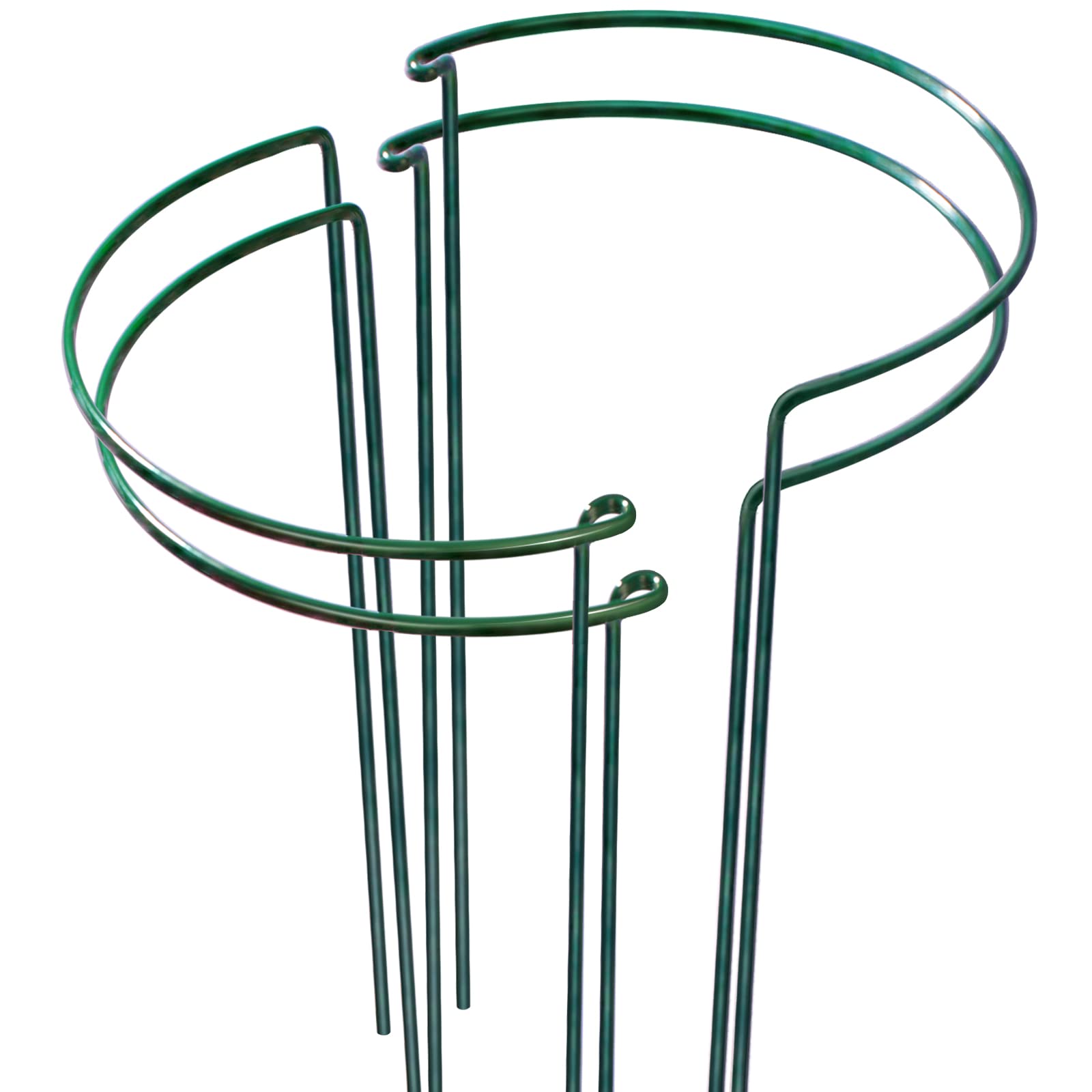 LEOBRO Plant Support Stakes green model front view
