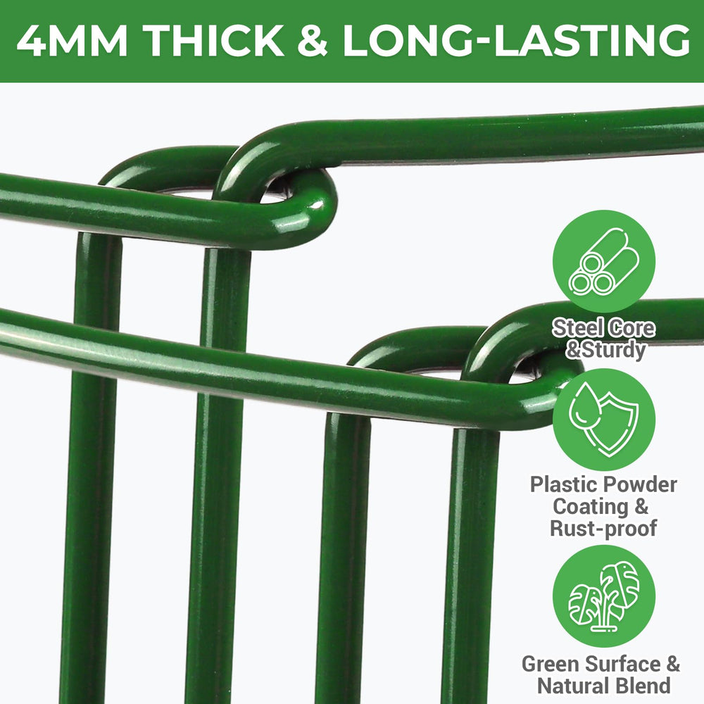 LEOBRO Plant Support Stakes installed around peony plants