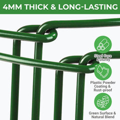 LEOBRO Plant Support Stakes installed around peony plants