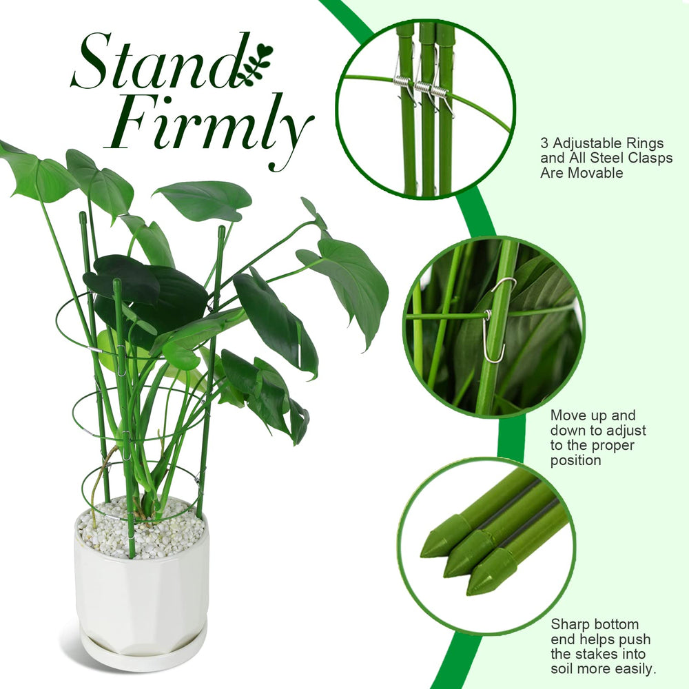 LEOBRO Tomato Cage showcasing sharp bottom end for easy soil insertion
