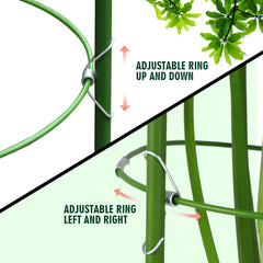 LEOBRO Tomato Cage with three support rods in upright position