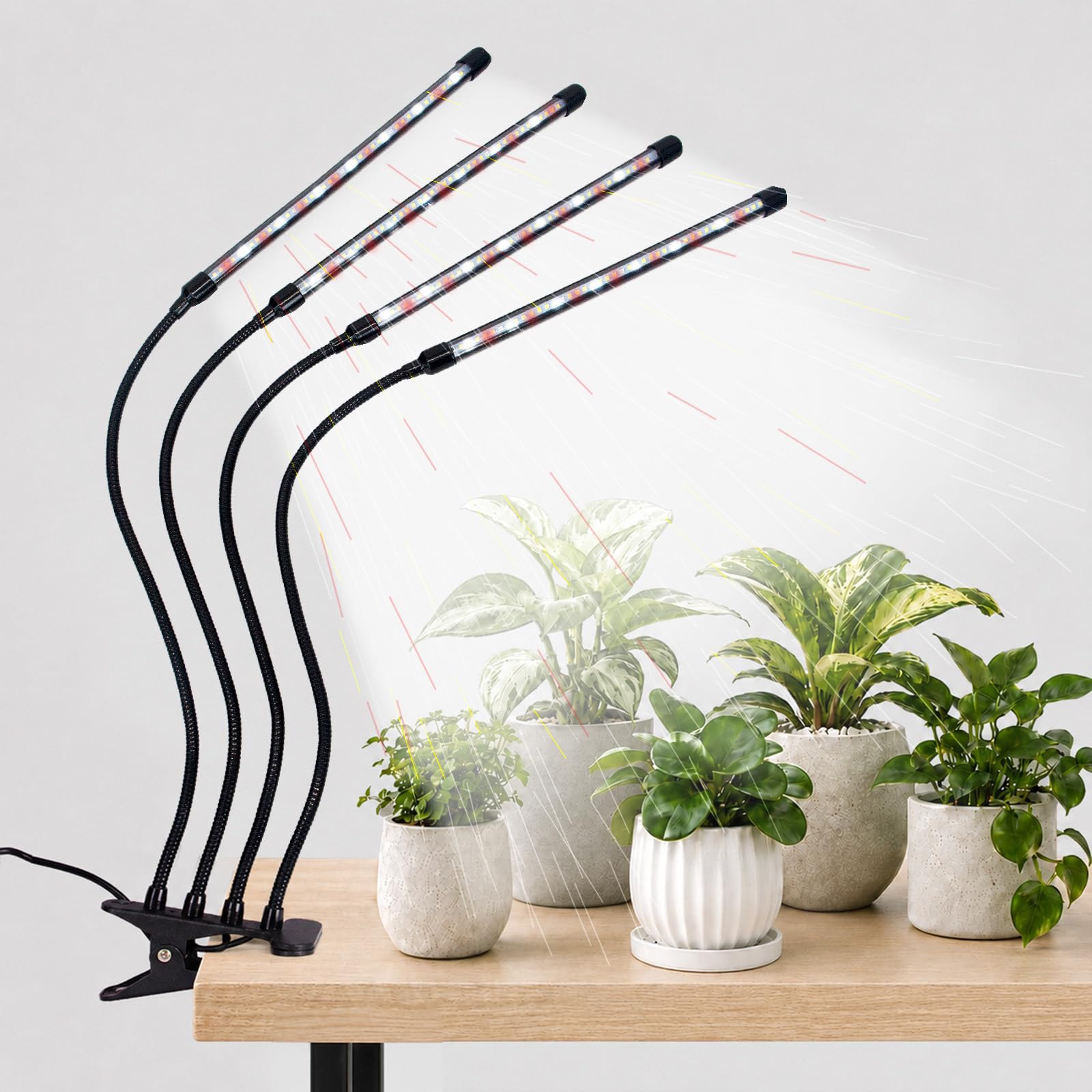 LEOTER Grow Light for Indoor Plants with 4 flexible heads