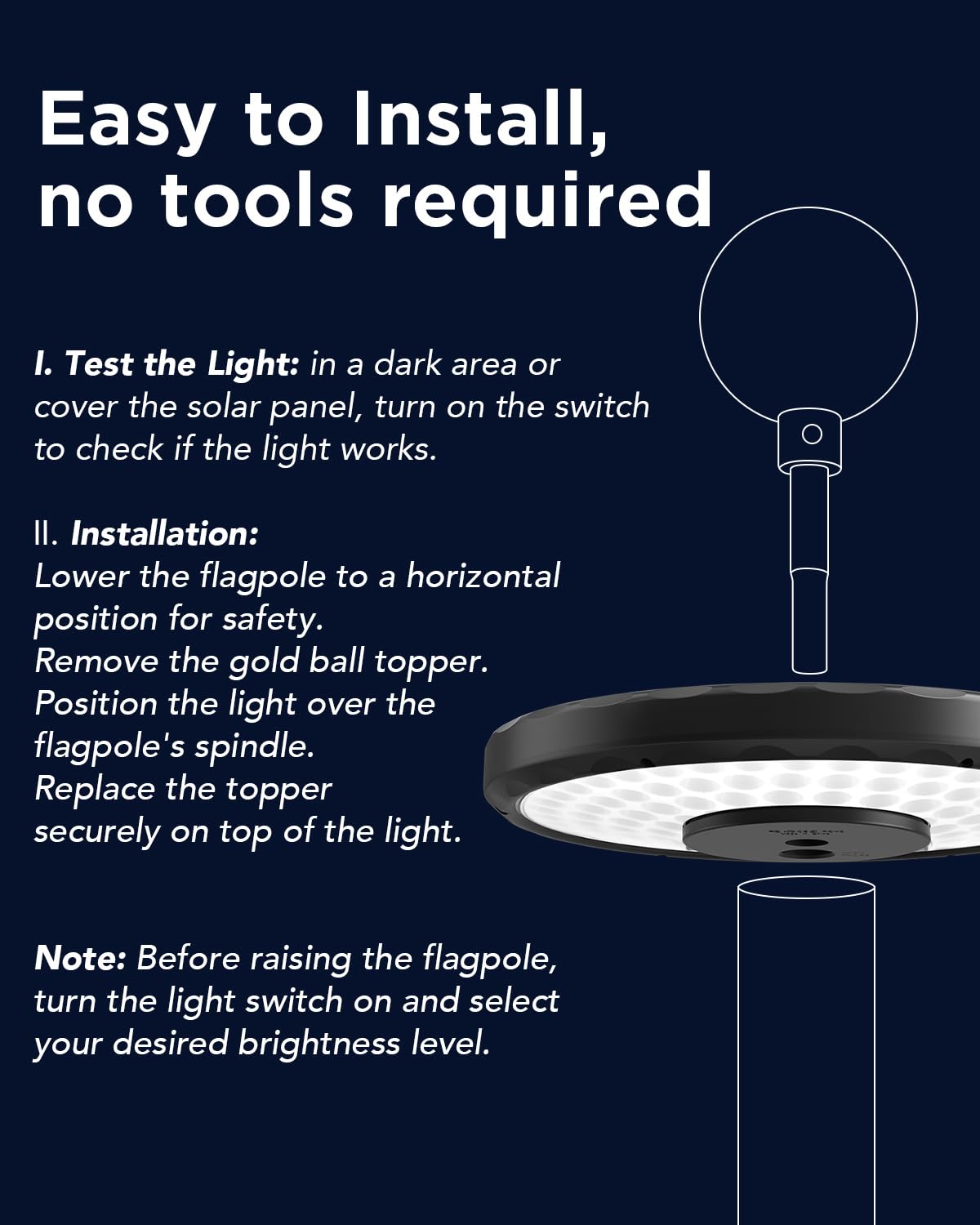 Lepwings Solar Flag Pole Light packaging