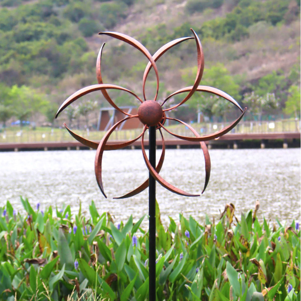LERFUGI Wind Spinner displayed in a garden setting