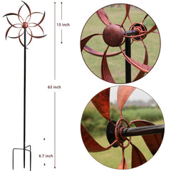 LERFUGI Wind Spinner side view showing 360-degree rotation