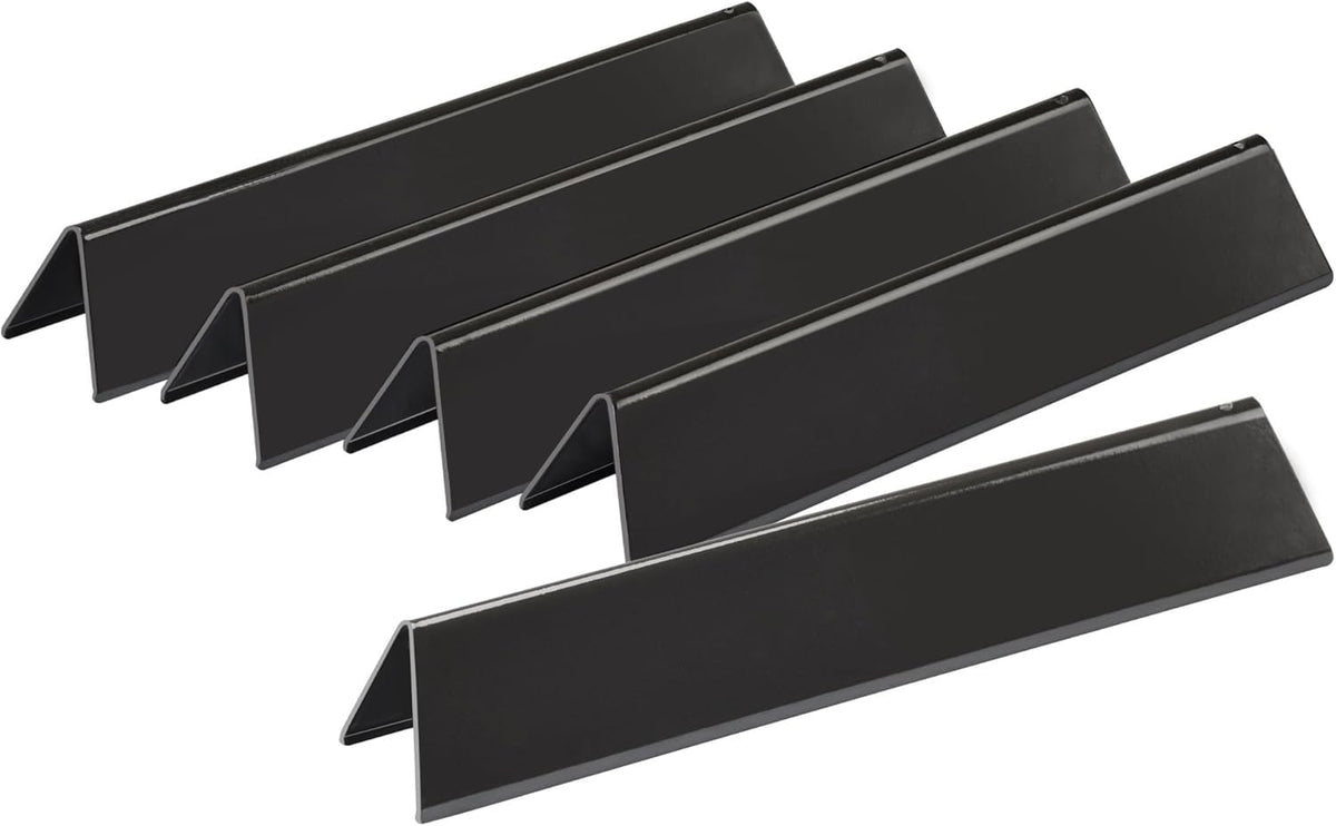 Leship 15.3" Flavorizer Bars front view, glossy enamel black