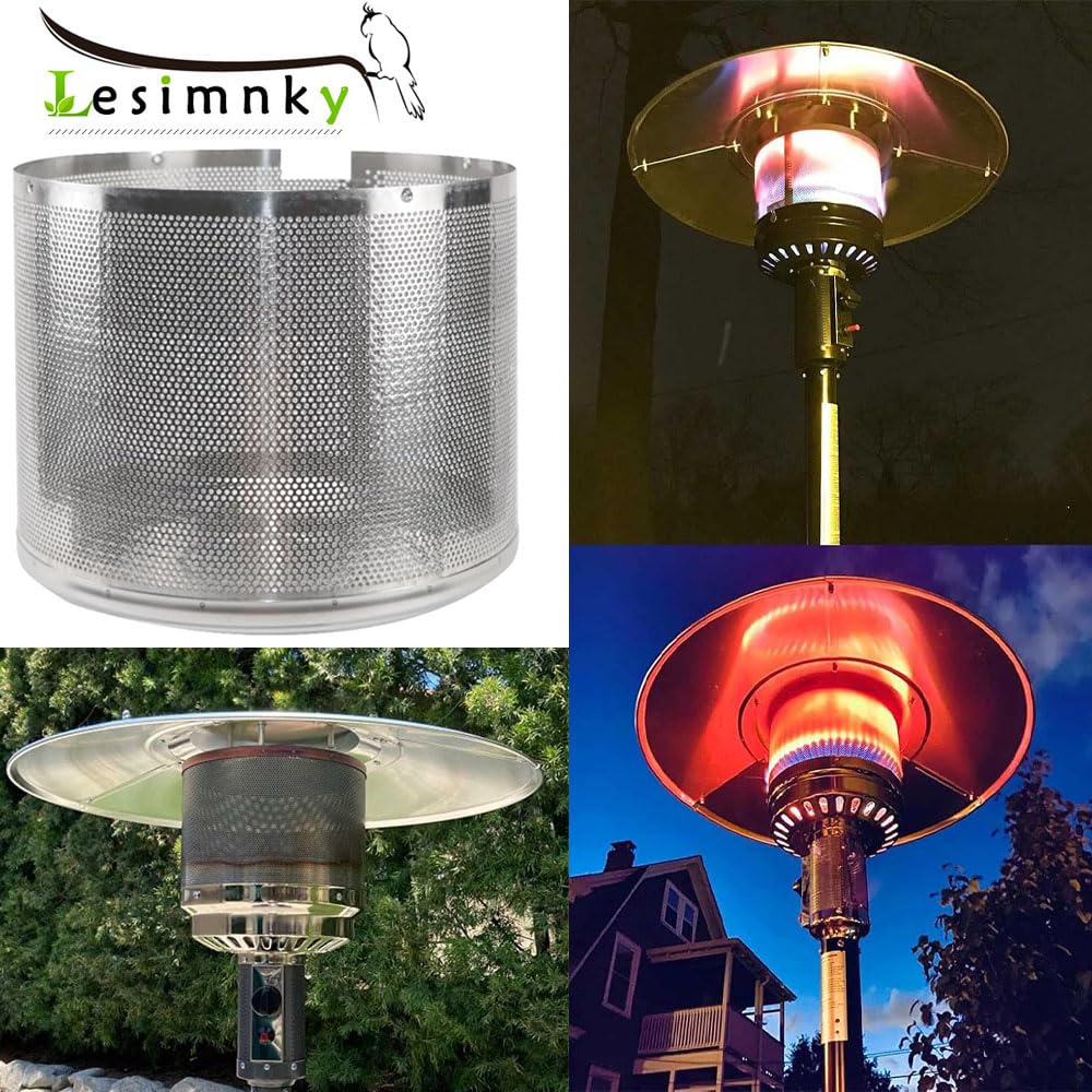 Lesimnky emitter screen installed on a patio heater