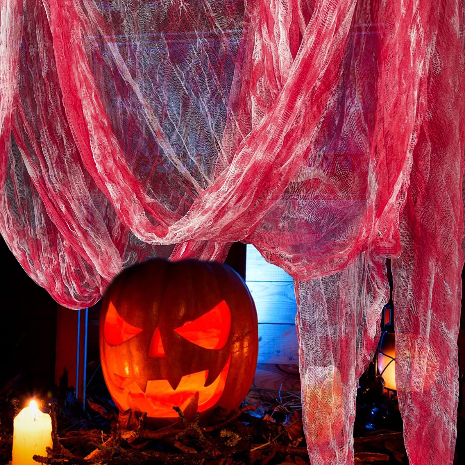 letesult Halloween creepy cloth displayed on a wall