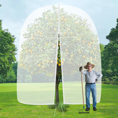 letesult tree netting cover 9ft x 10ft with zipper in white