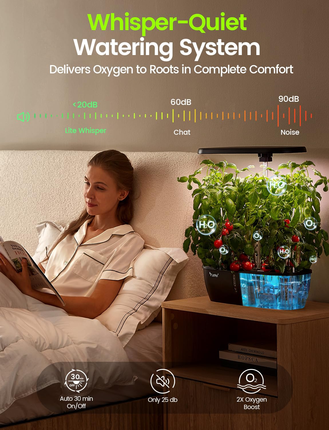 LETPOT Hydroponics Growing System assembled with plants
