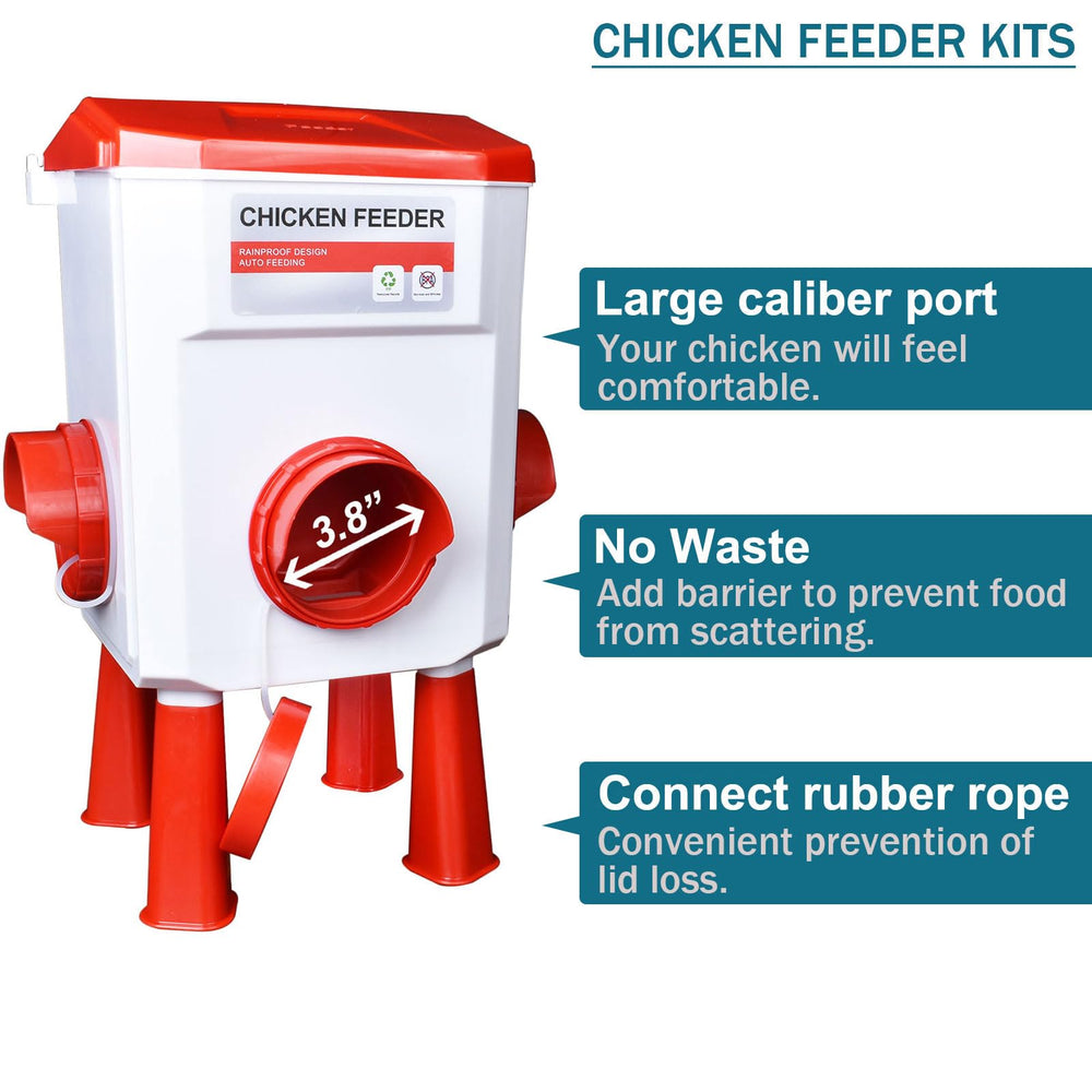 letsFix Automatic Chicken Waterer mounted on wall
