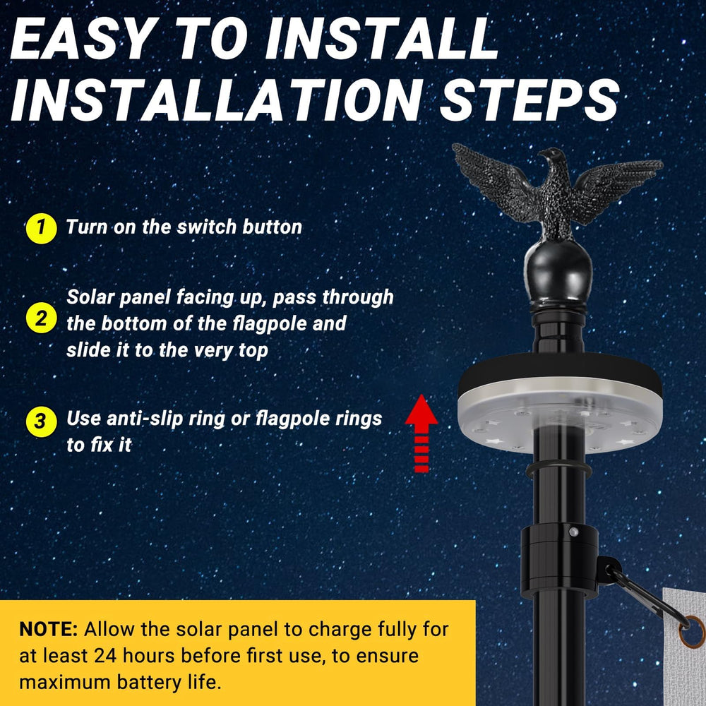LETSTRY flag pole adjustable bracket with flag