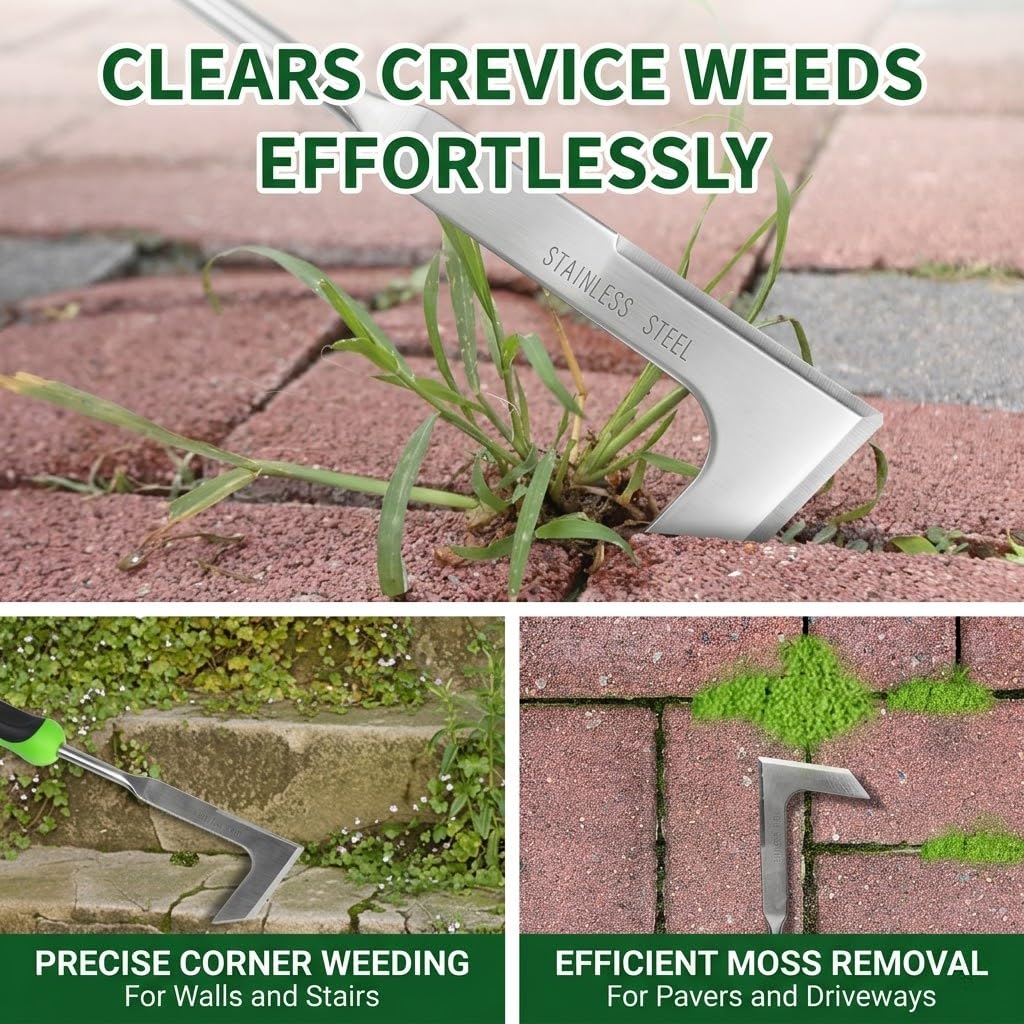 Lever-Action V-Shaped Weed Puller close-up